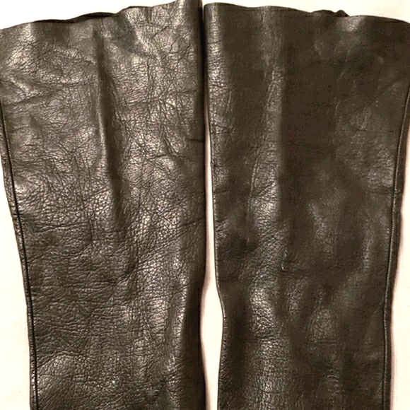 LEATHER GLOVES LONG BLACK NO TAGS - Picture 4 of 8